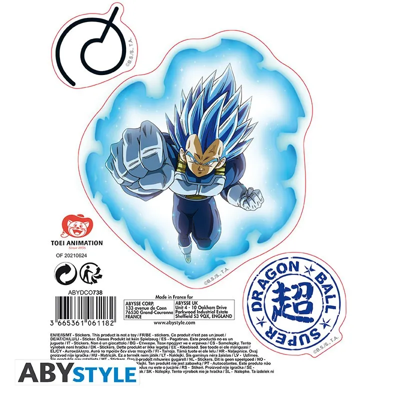 DRAGON BALL SUPER - Stickers - 16x11cm/ 2 sheets - Goku & Vegeta